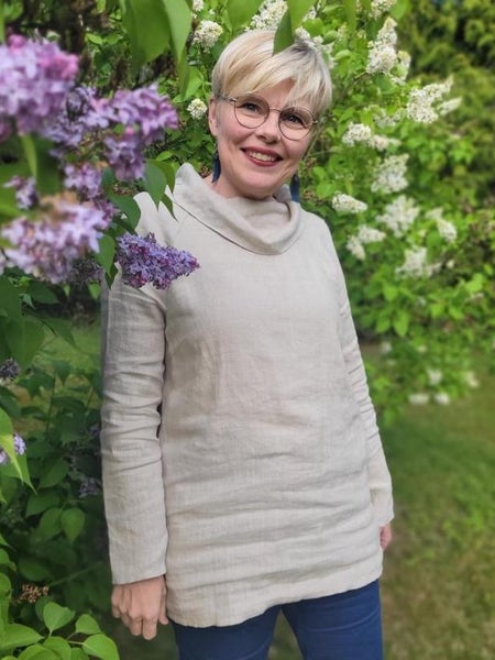 Karpalo pellavapusero &ndash; Naturel