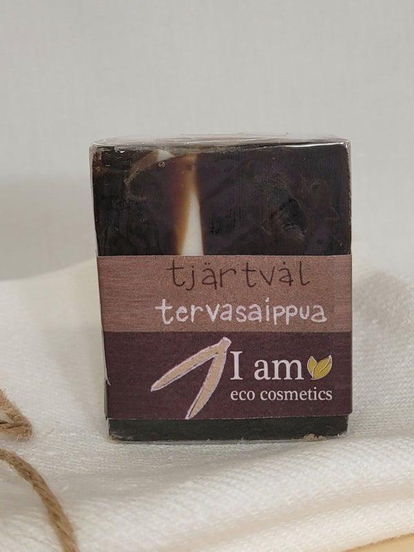 Tervasaippua. Kotimainen k&auml;sintehty palasaippua.